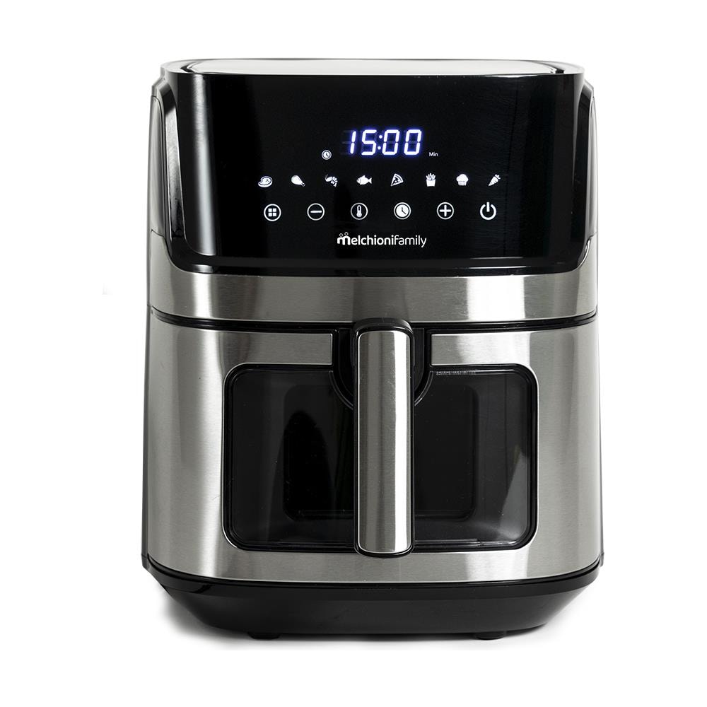 Friggitrice ad Aria GINEVRA Capacità 6.5 Litri 1600 Watt Colore Nero, Acciaio inossidabile - Foto 1