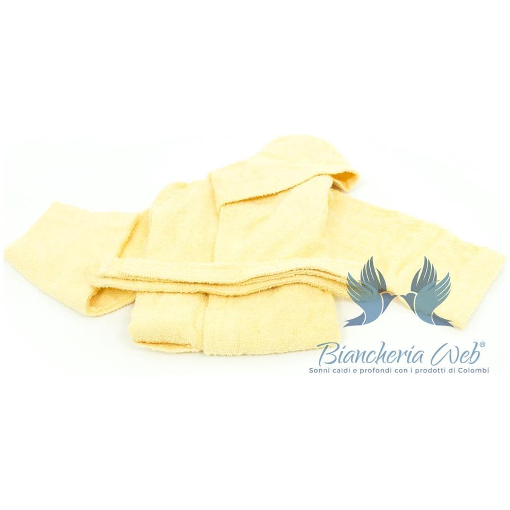 Accappatoio Per Bambini In Spugna Modello Children Colore Giallo 12 Anni Giallo - Foto 1