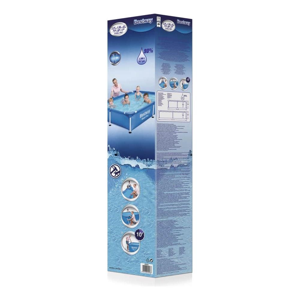 Piscina Steel Pro Con Telaio In Acciaio 221x150x43 Cm 56401 - Foto 3