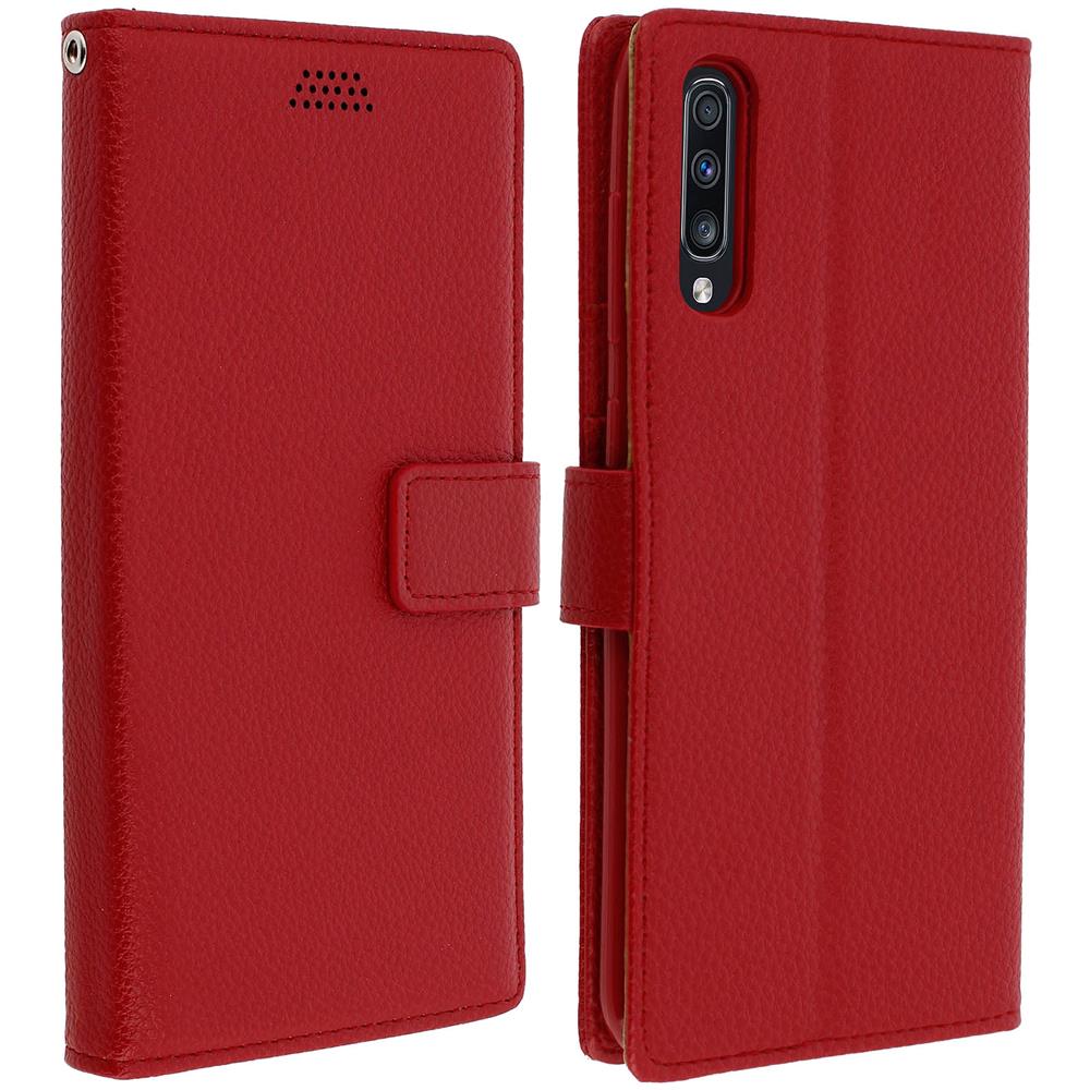 Custodia Galaxy A70 Portafoglio Supporto Video Cover Soft Touch - Rosso - Foto 1