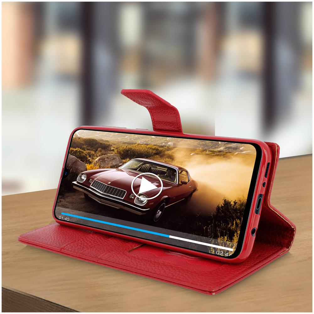 Custodia Galaxy A70 Portafoglio Supporto Video Cover Soft Touch - Rosso - Foto 5