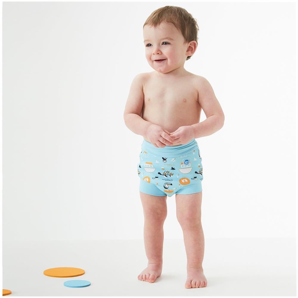 Splash A Proposito Del Capretto Del Bambino Di Nuovo E Migliorato Felice Pannolino Blu (arca Di No) 6-12 Mesi - Foto 2