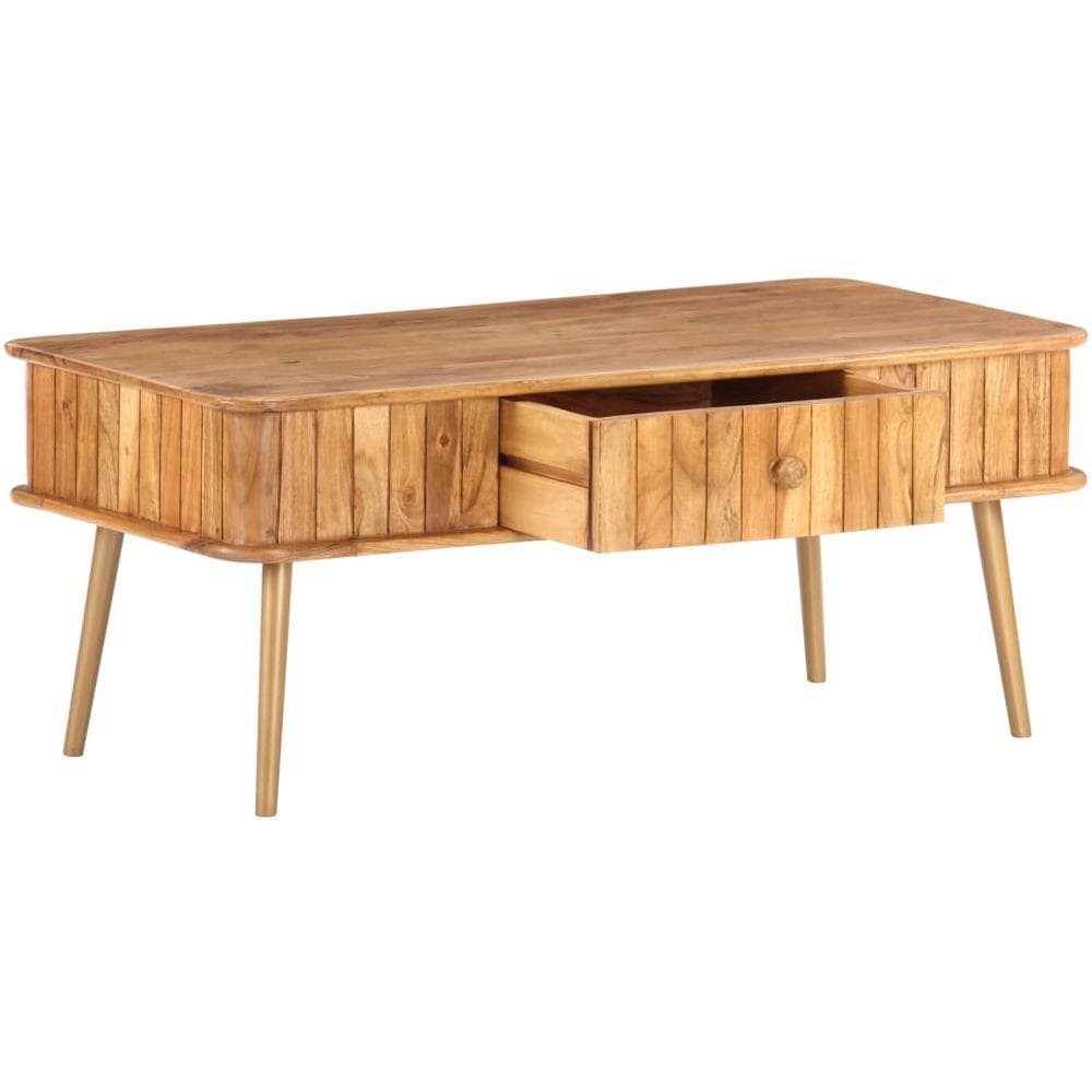 Tavolino da Salotto in Legno Massello 110x60x45 cm - Foto 2