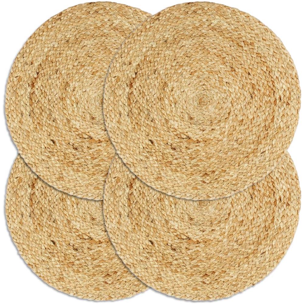 Tovagliette 4 pz Naturale Neutro 38 cm Rotonde in Juta - Foto 2