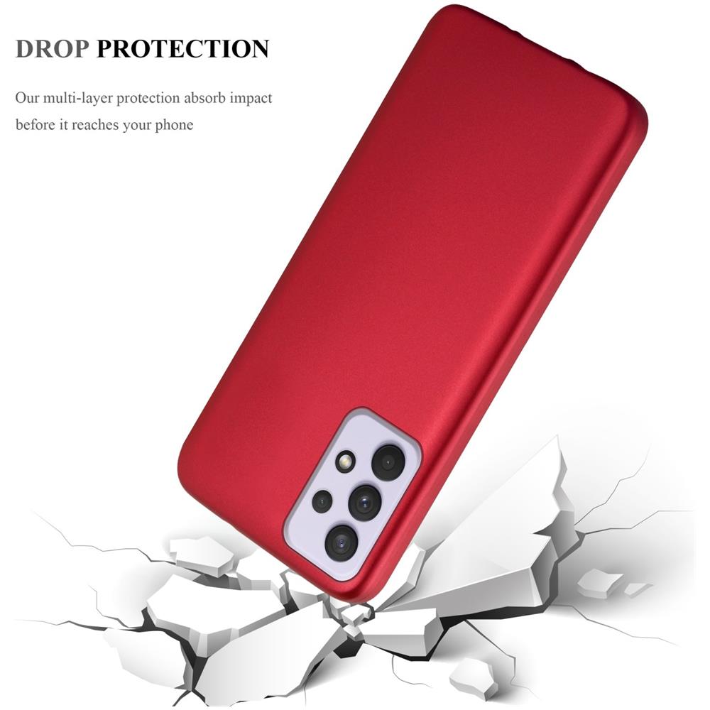 Custodia Compatibile Con Samsung Galaxy A33 5g In Rosso Metallico - Coperchio Protettivo In Silicone Tpu Flessibile - Foto 6