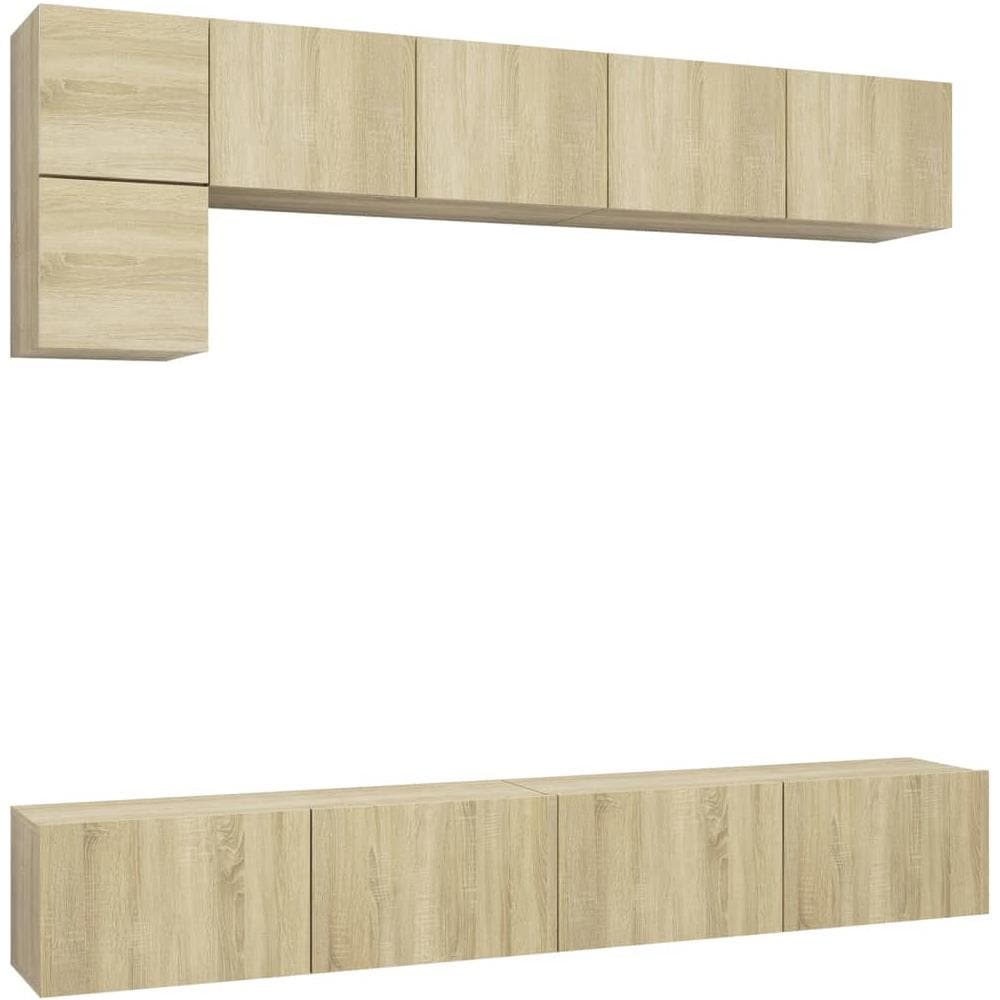 Set di Mobili TV 5 pz Rovere Sonoma in Legno Multistrato - Foto 1