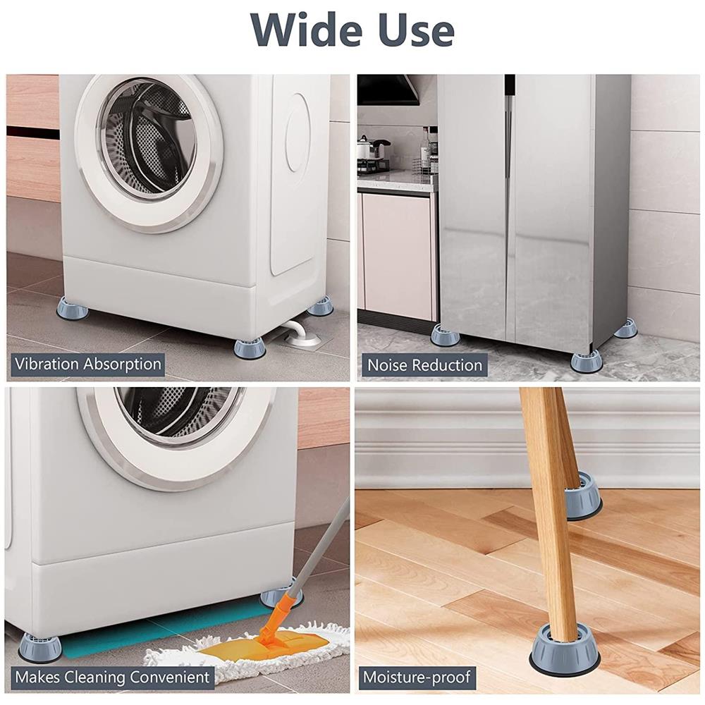 Piedini Antivibranti Per Lavatrice/asciugatrice Grigio   Confezione Da 4 - Foto 2