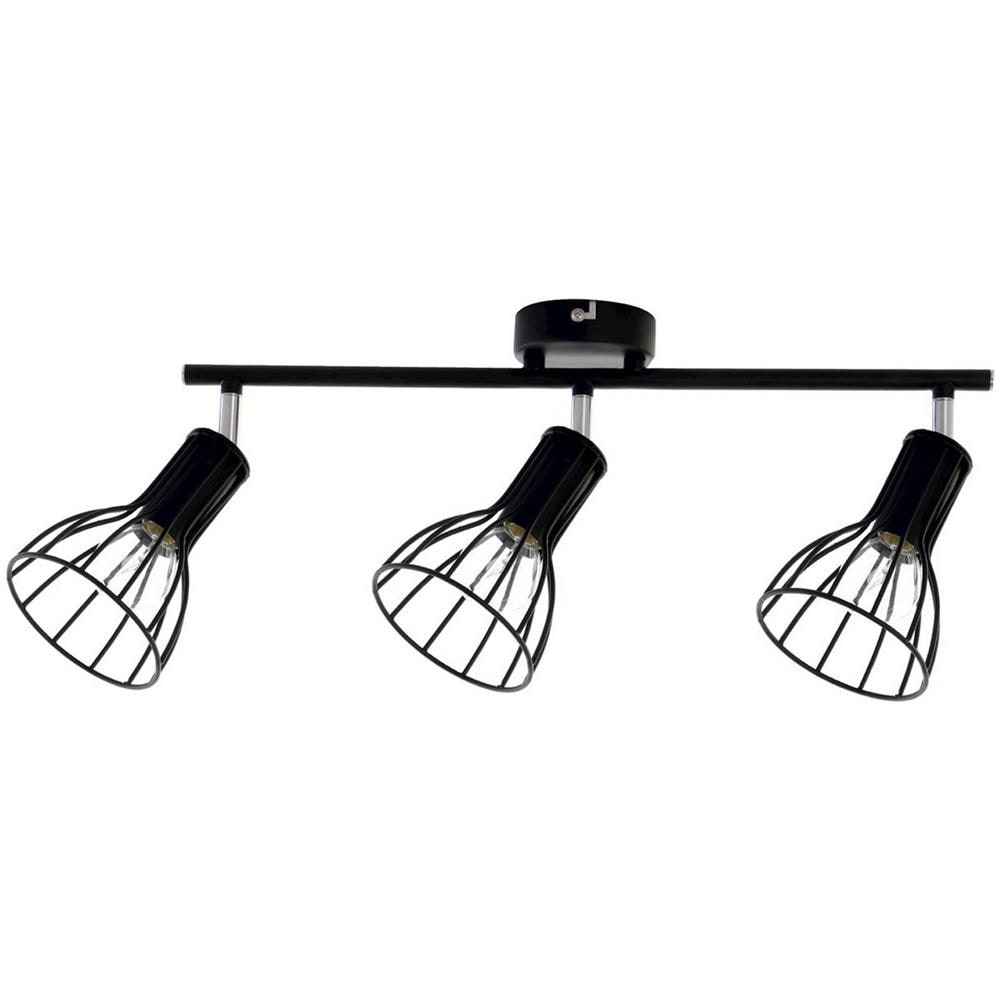 Lampada A Soffitto Megan - Arredo Design Illuminazione - Per Salotto, Soggiorno, Cucina, Camera, Ufficio - Plafoniera - Nero, Cromo In Metallo - 27,5 X 27,5 X 110 - Foto 1
