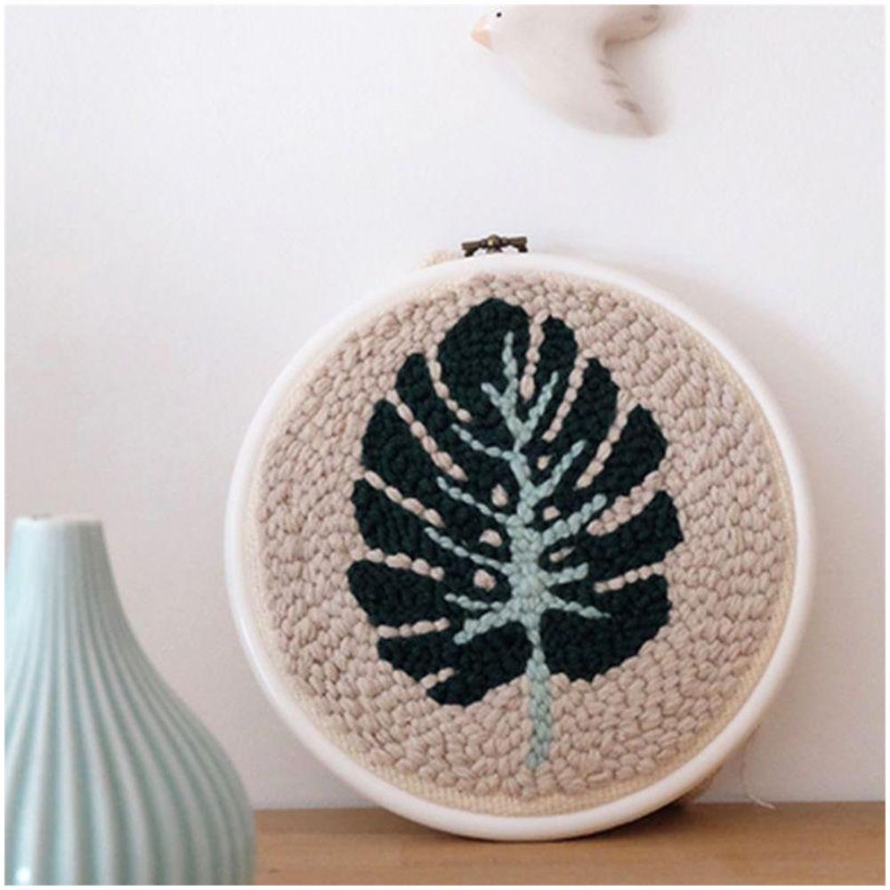 2 Scatole Punch Needle - Foglia Tropicale Ø 20 Cm - Foto 1