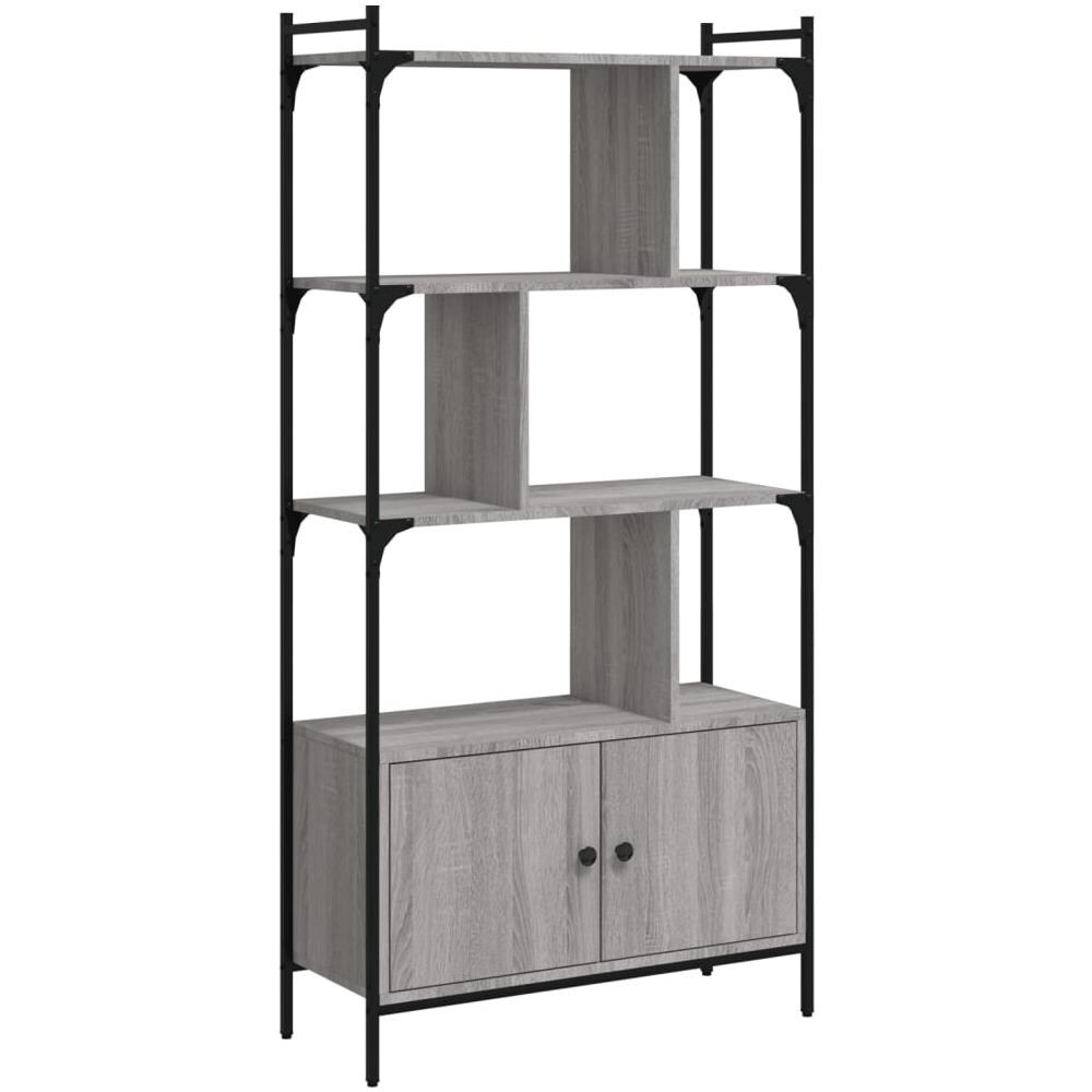 Libreria Ante Grigio Sonoma 76,5x30x154,5 Cm Legno Multistrato - Foto 2