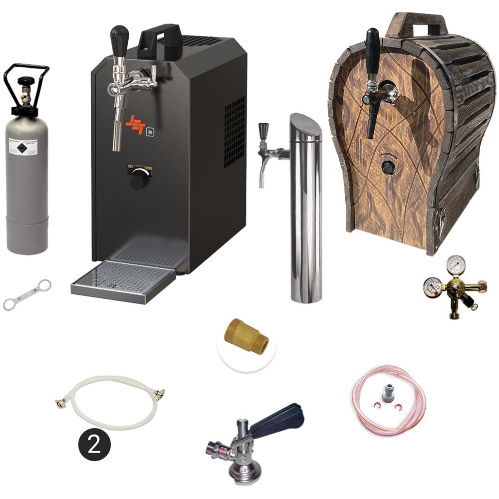 Set Completo - Spillatore Birra - Jet 30, Dispenser Birra, Sottobanco, Macchina Per Birra 1-linea, 35 Litri /h - Raffreddatore A Flusso Con Botti In Legno, Keg:nc Adapter - Foto 1