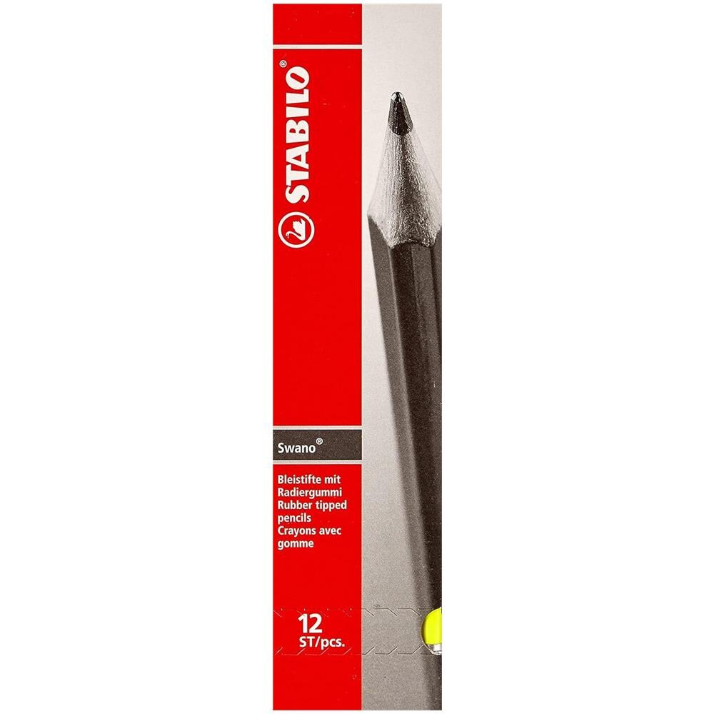 swano fluo - Matita in Grafite - con gommino -Confezione da 12 - Gradazione HB - Verde Fluo - Foto 8