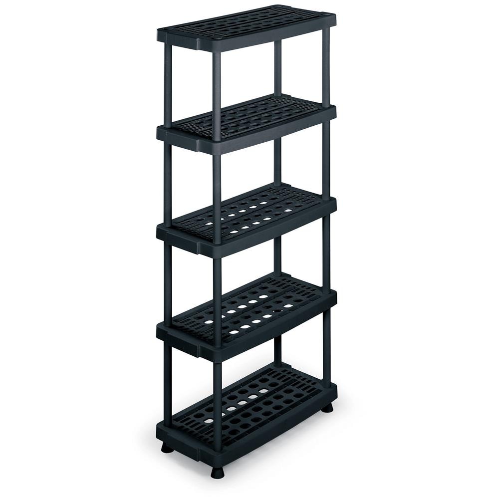 Scaffale 8040/5 nero L79 x P39 x H176 - Foto 1