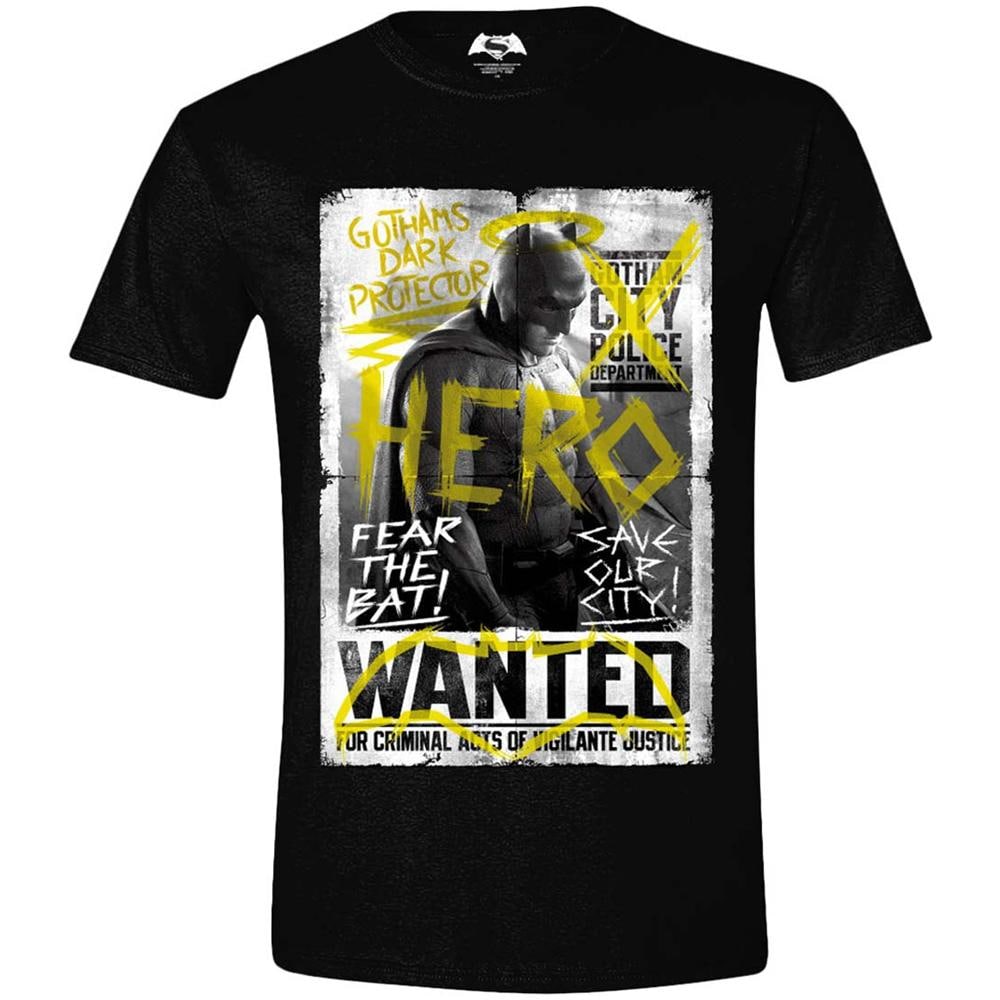 Batman V Superman - Batman Wanted Poster Black (T-Shirt Unisex Tg. XL)  - Foto 1