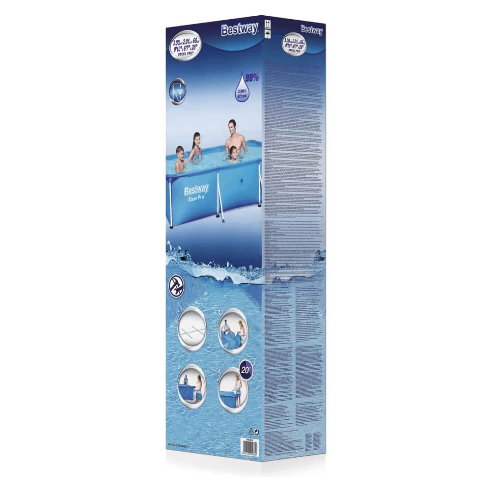 Piscina Steel Pro Con Telaio In Acciaio 300x201x66 Cm 56404 - Foto 3