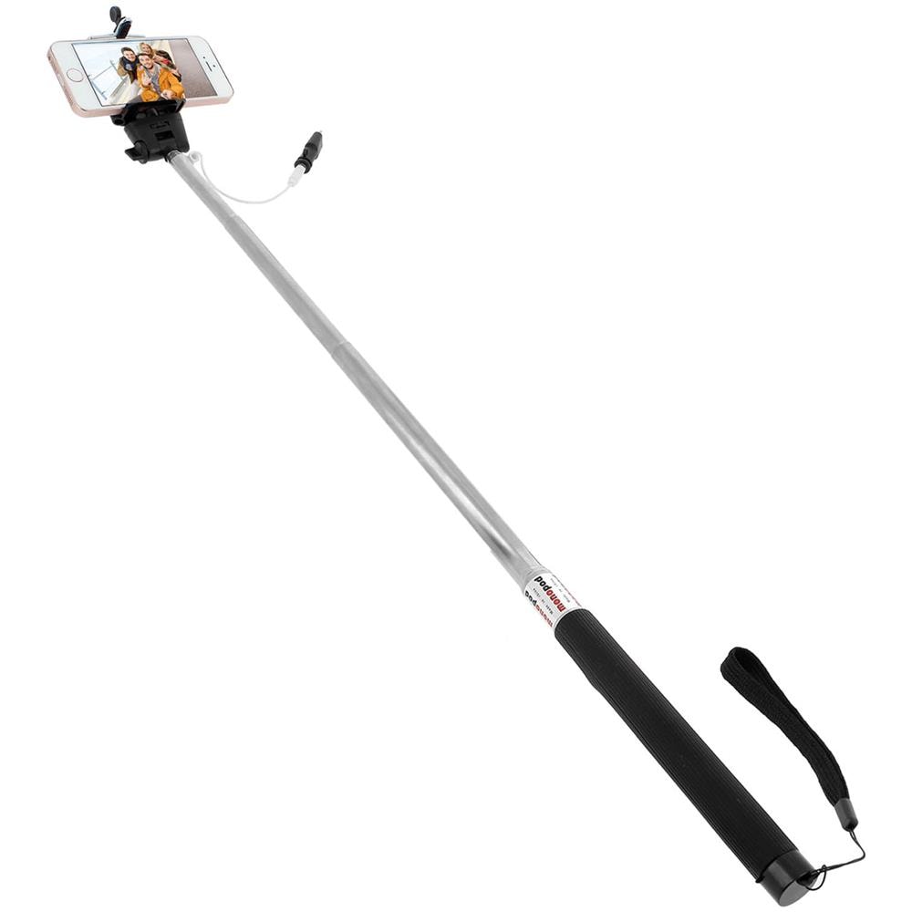 Asta Per Selfie Iphone Telescopica Estensibile 1 M Rotante - Argento - Foto 2