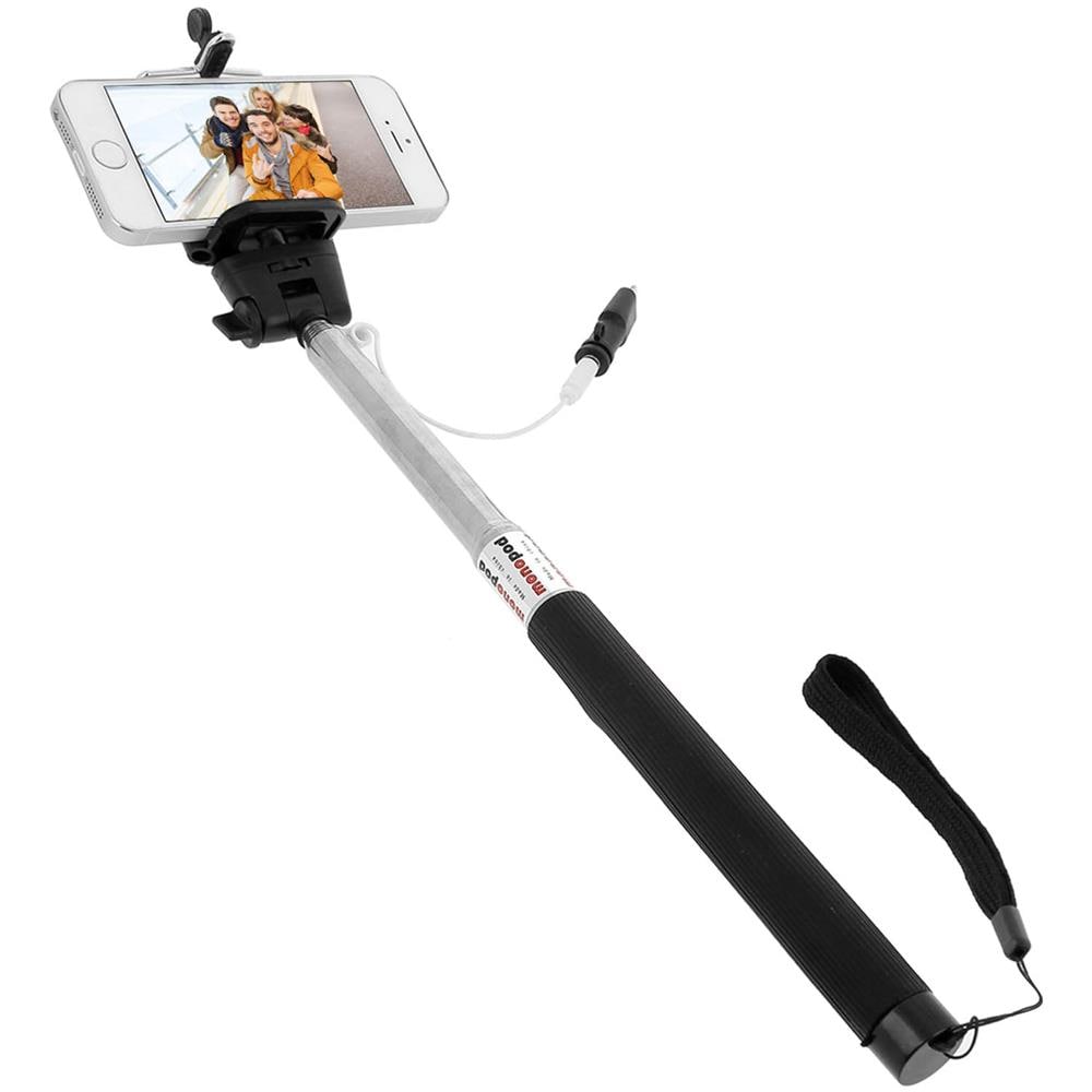 Asta Per Selfie Iphone Telescopica Estensibile 1 M Rotante - Argento - Foto 1