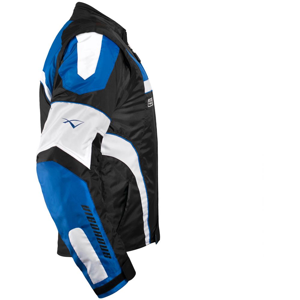 Giacca Moto Manica Staccabile Tessuto Protezioni Ce Sfoderabile Gilet Blu M - Foto 5