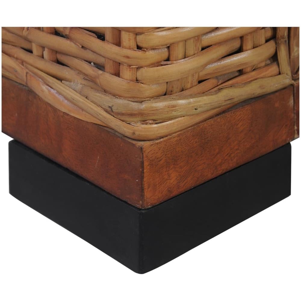 Divano a 2 Posti con Cuscini Marrone in Rattan Naturale 155 x 78 x 66 cm - Foto 14