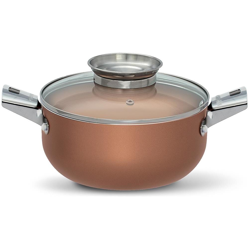 Casseruola 2 Maniglie Acciaio Inox 24 Cm Rivestimento Effetto Rame Biotank - Foto 2