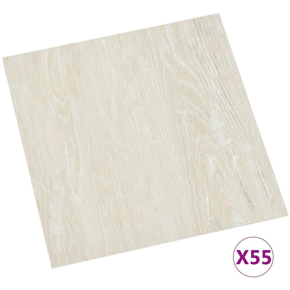 Listoni per Pavimenti Autoadesivi 55 pz in PVC 5,11 m² Crema - Foto 2