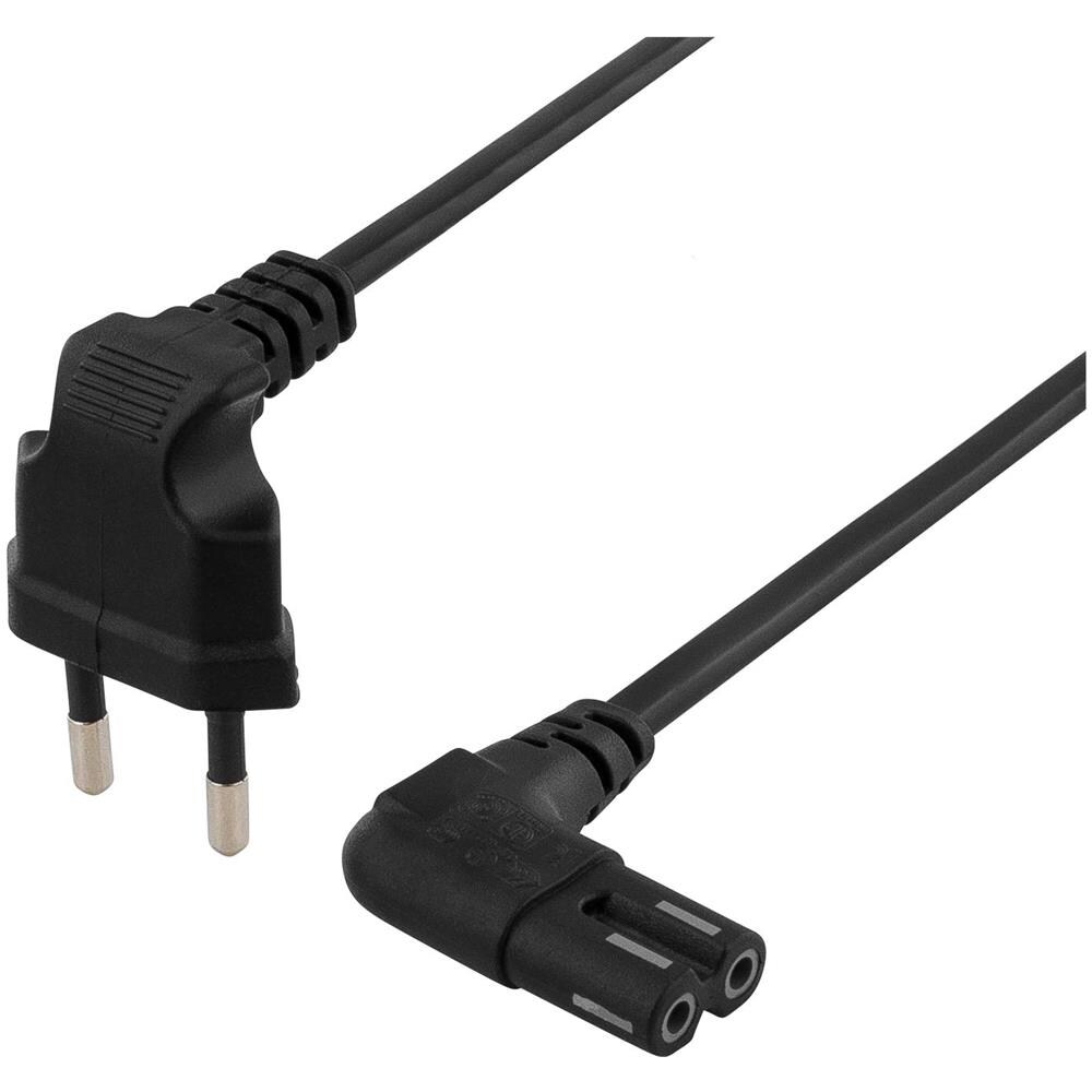 Cavo Del Dispositivo Senza Messa A Terra, 2 M, Cee 7/16 - Iec 60320 C7, Nero - Foto 1