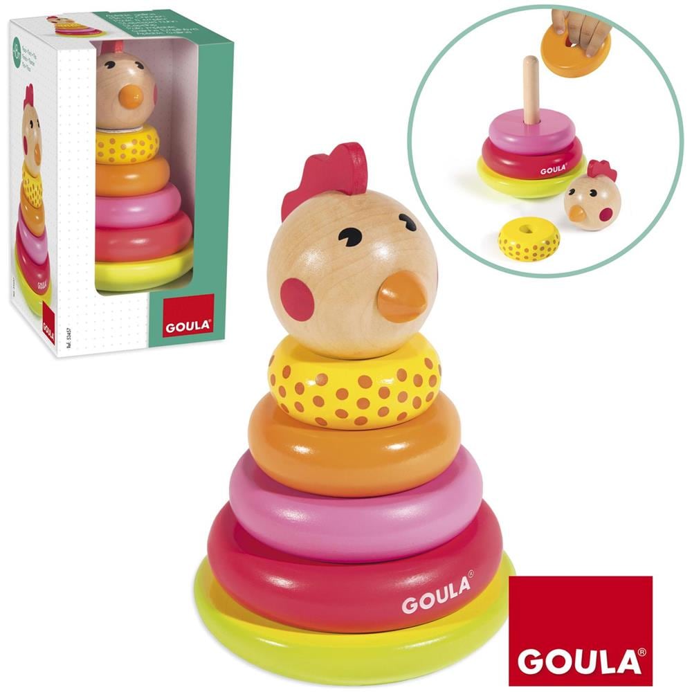 Gioco della Gallina Impilabile in Legno Multicolore - Foto 2