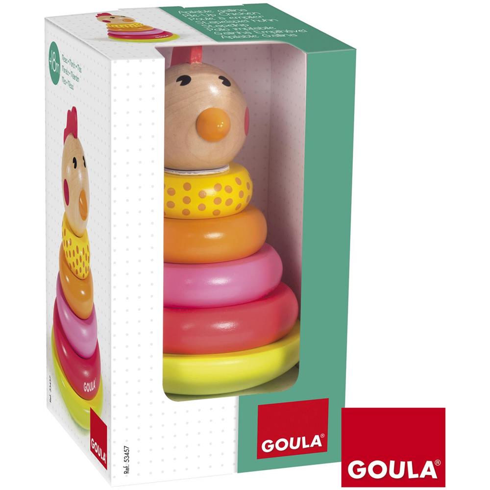 Gioco della Gallina Impilabile in Legno Multicolore - Foto 3
