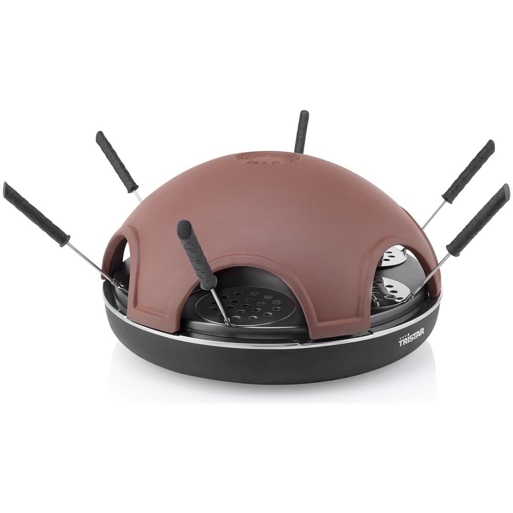 PZ-9156 Forno per Mini Pizza Pizza 6 Persone 1200W con Cupola in Terracotta - Set Completo con Palette - Foto 1
