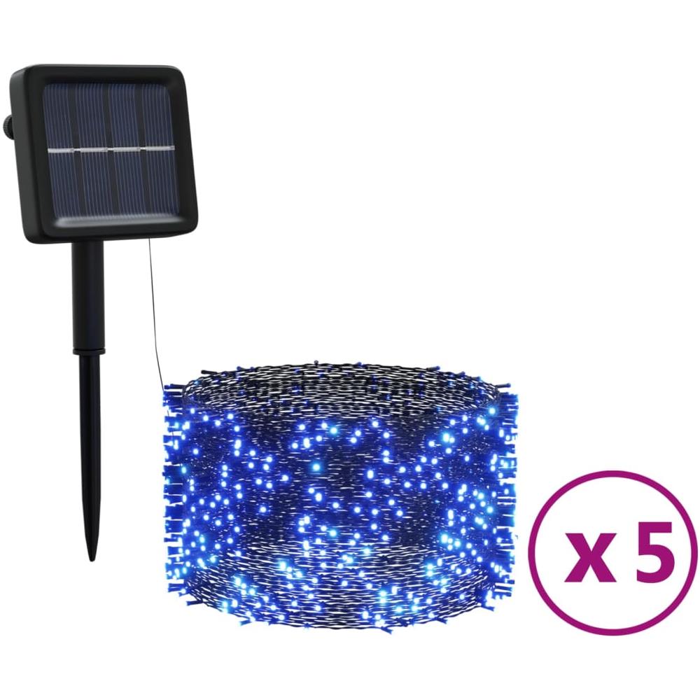 Luci Solari Fatate 5 pz 5x200 LED Blu Interni Esterni - Foto 2