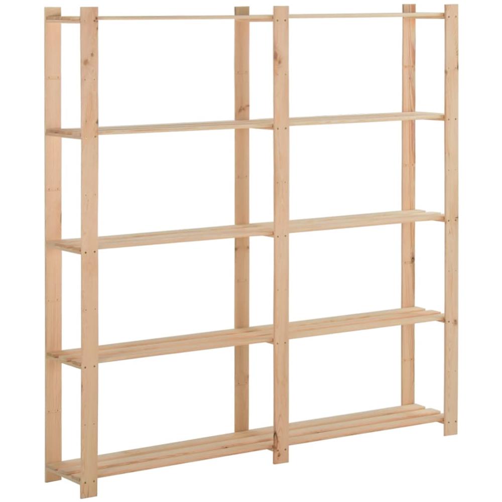 Scaffale A 5 Livelli 170x28,5x170 Cm In Legno Massello Di Pino - Foto 1