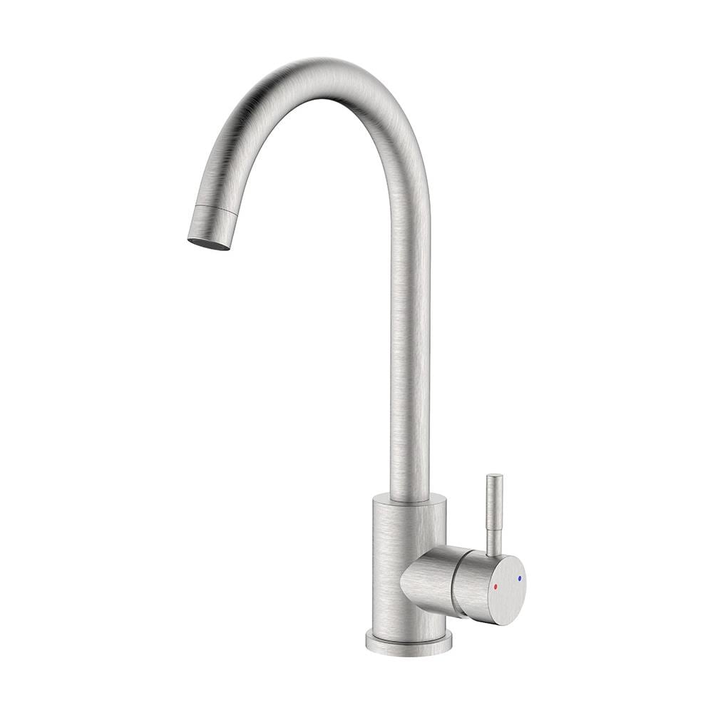 Rubinetto Lavello Bocca Alta In Acciaio Spazzolato Con Risparmio Acqua - Serie Bronx - Foto 1