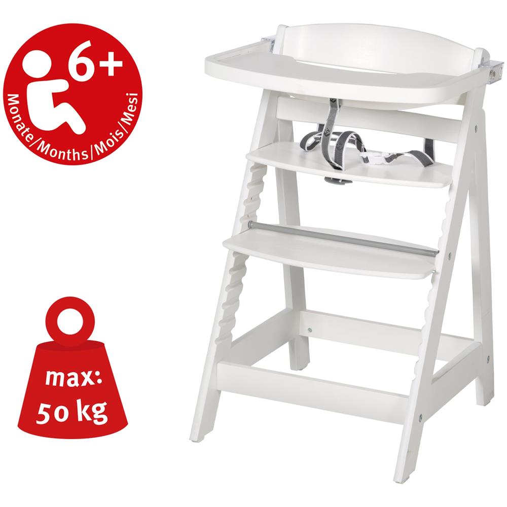 Seggiolone Sit Up FUN - Incl. tavolo da pranzo e appendiabiti - Cresce con il bambino - Bianco - Foto 2