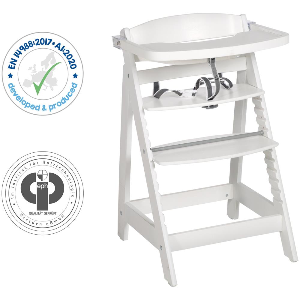 Seggiolone Sit Up FUN - Incl. tavolo da pranzo e appendiabiti - Cresce con il bambino - Bianco - Foto 6