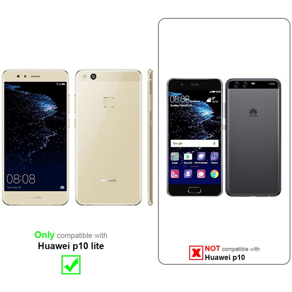 Cadorabo Custodia Compatibile Con Huawei P10 Lite In Lilla Scuro Fiore - Coperchio Protettivo In Design Floreale Con Chiusura Magnetica, Funzione Stand E Slot Per Carte - Foto 2