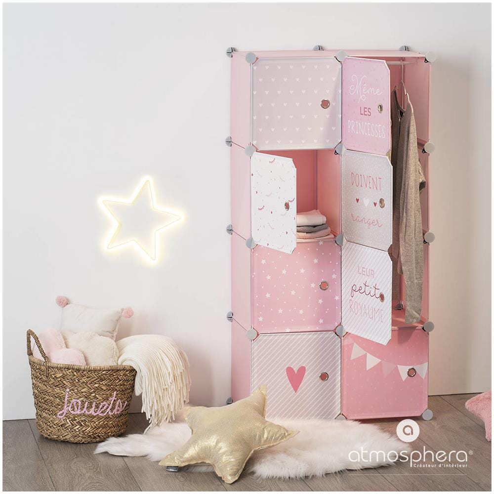 Armadio Per Cameretta Bambini, 64 X 31 X 124 Cm, Blu - Foto 2