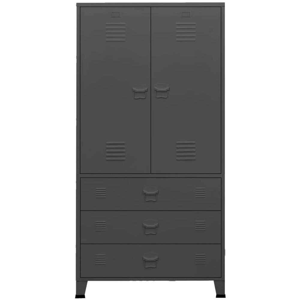 Armadio Antracite Industriale 90x50x180 cm in Metallo - Foto 3