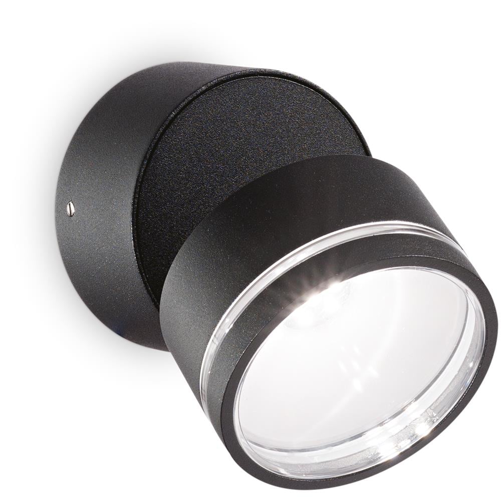 Omega Ap Round Nero 4000k Lampada Applique - 285504 - Foto 1