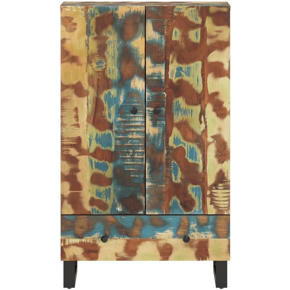 Credenza Con Cassetto 60x33x100 Legno Massello Recupero E Ferro - Foto 3