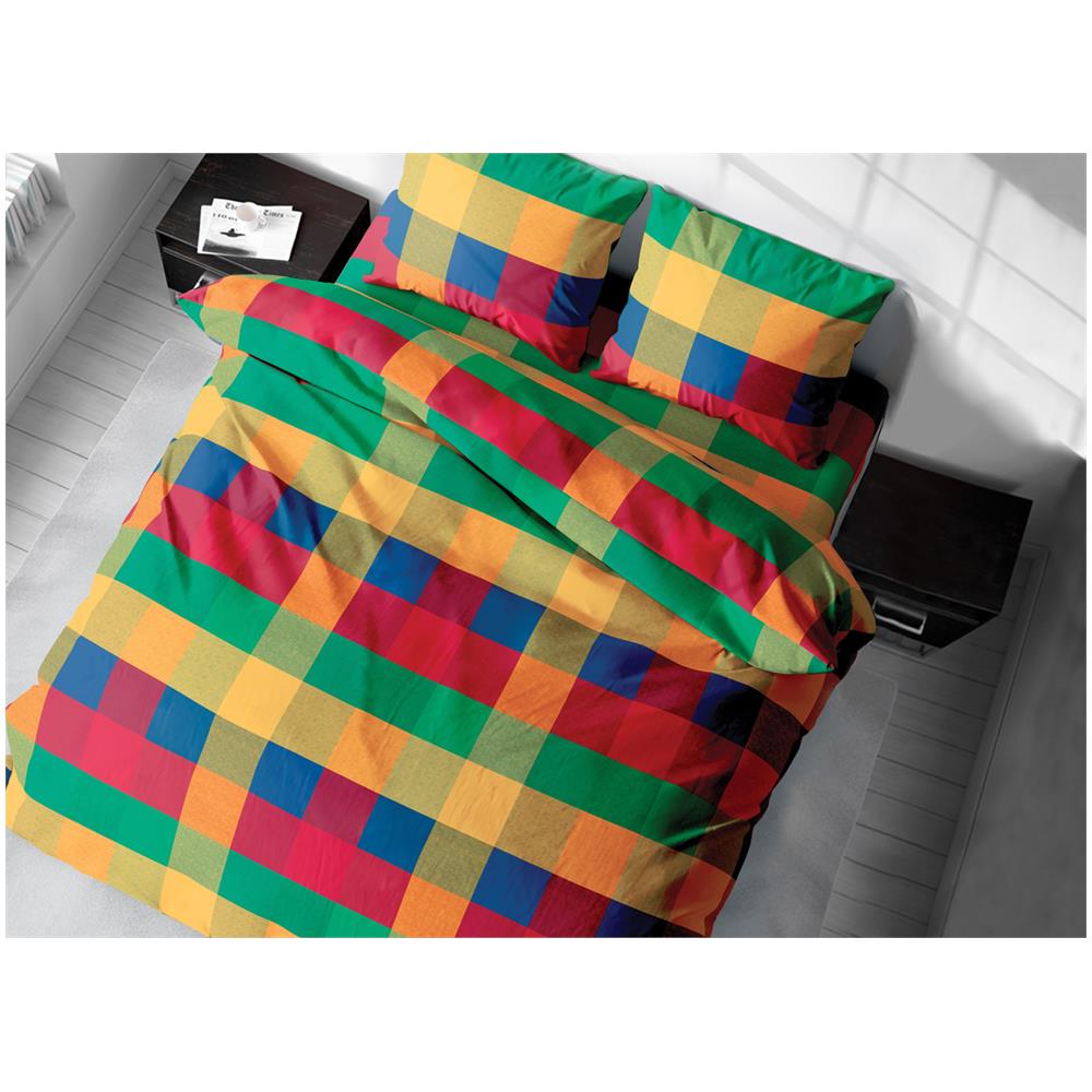 Sacco Copripiumino In Morbida Flanella 100% Cotone Dis.scotland Singolo Rosso - Foto 1