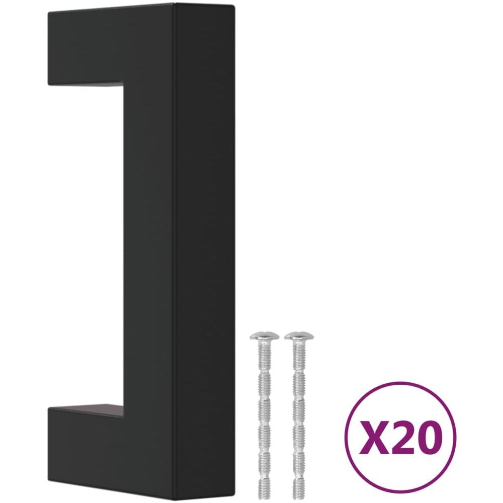 Maniglie per Mobili 20pz Nere 64 mm in Acciaio Inox - Foto 2