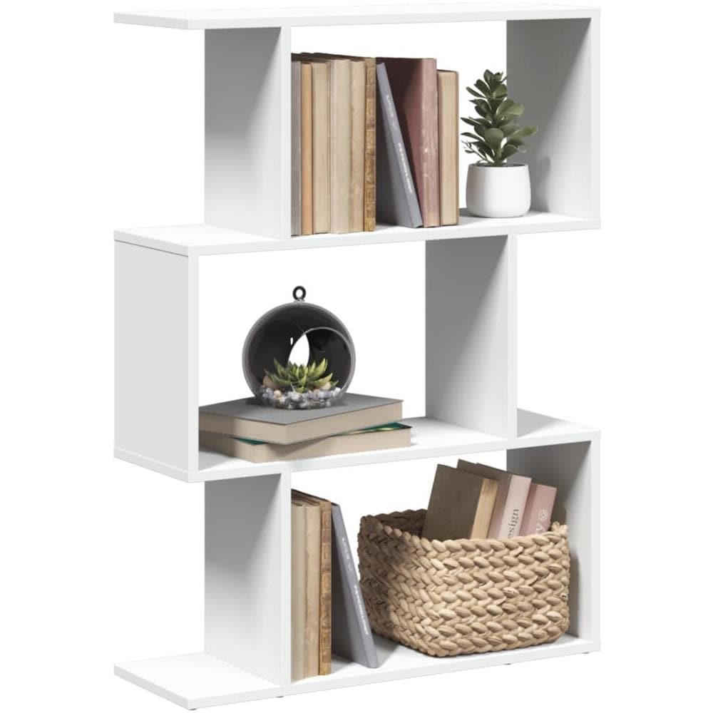 Libreria Divisorio 3 Ripiani Bianca 70x24x97 cm in Truciolato - Foto 2