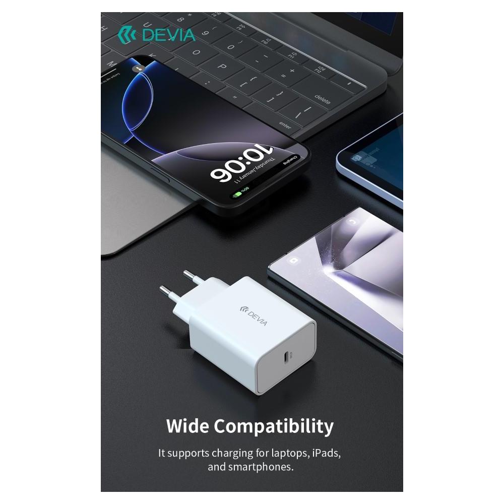 Carica Batterie PD 45 Watt Tipo-C per carica rapida bianco - Foto 2