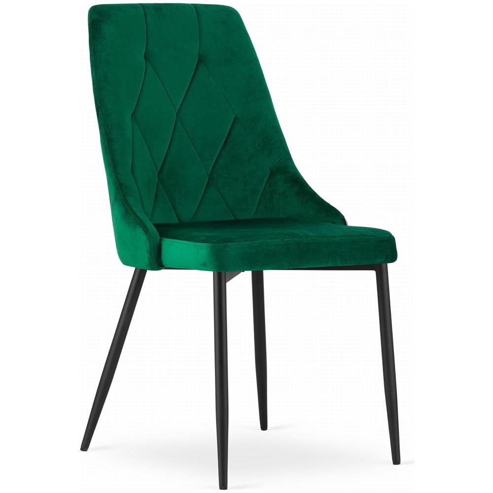 Sedia Valora IMOLA in velluto verde scuro, design moderno x3 - Foto 2