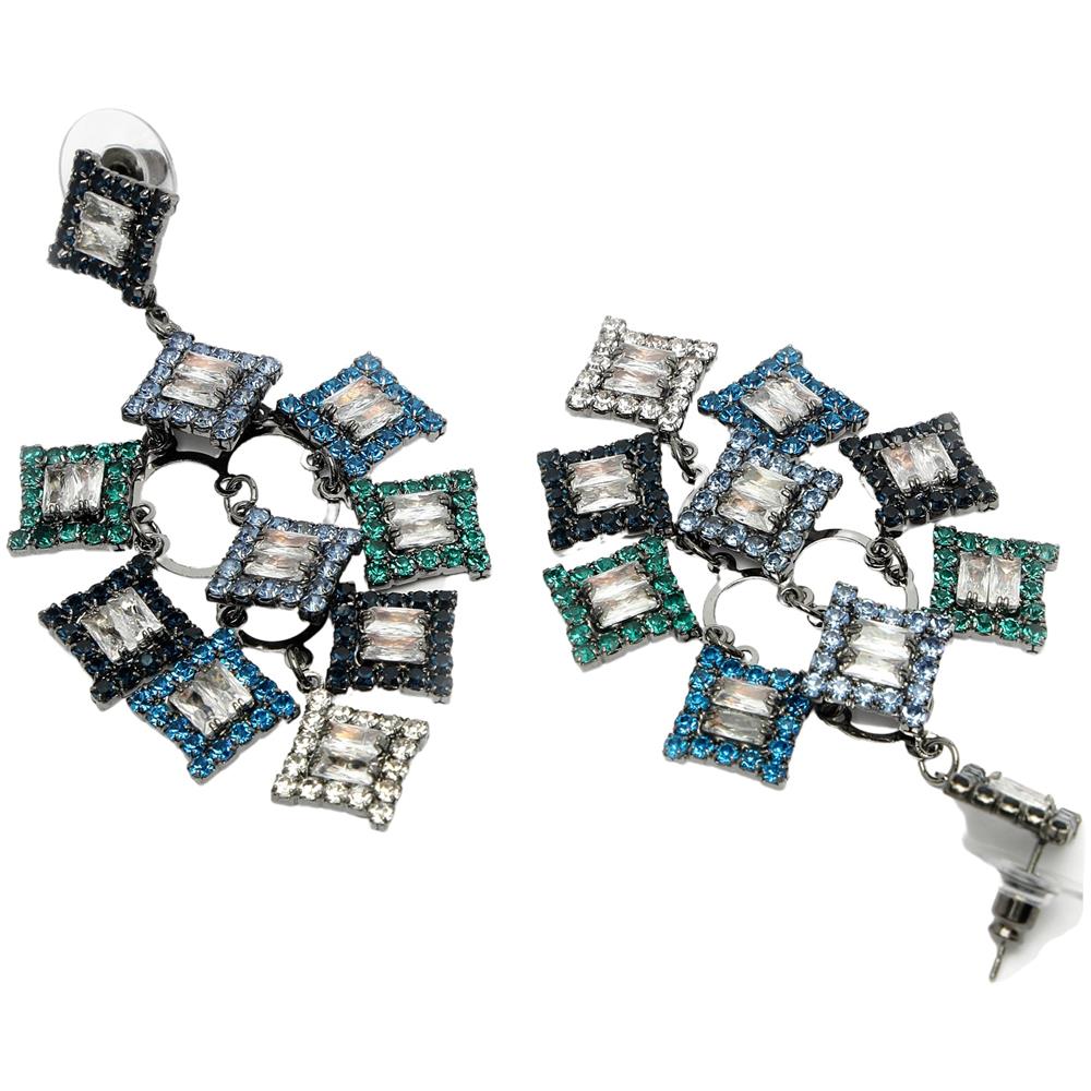 Orecchini Pendenti a Goccia con Zirconi a Chiusura a Vite Collezione Diva - Foto 2