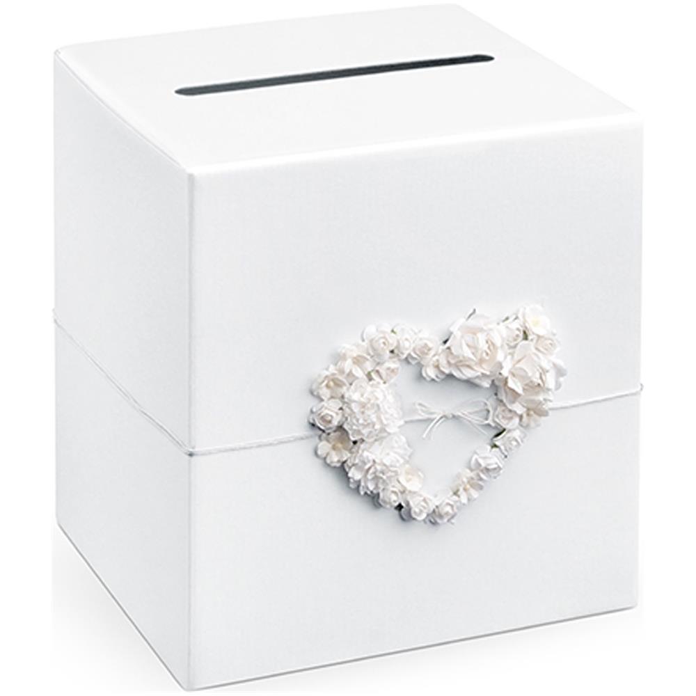 Urna Bianca Con Cuore Di Rose Taglia Unica - Foto 1