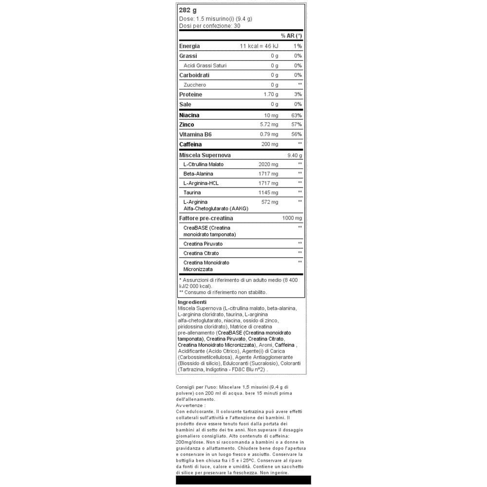 Super Nova 282 G - Biotech Usa - Pre-allenamento Con Caffeina - Pera E Mela - Foto 2