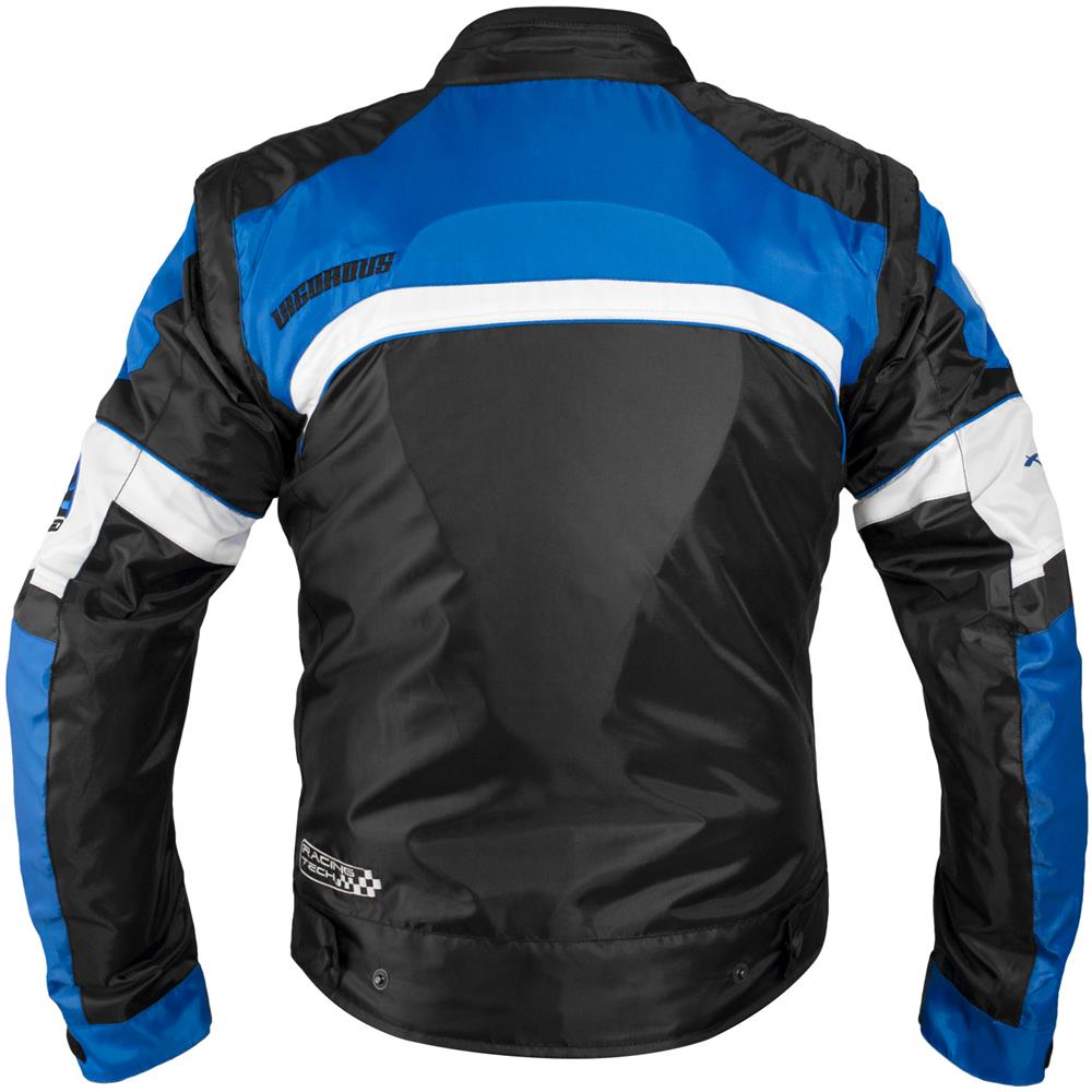 Giacca Moto Manica Staccabile Tessuto Protezioni Ce Sfoderabile Gilet Blu S - Foto 2