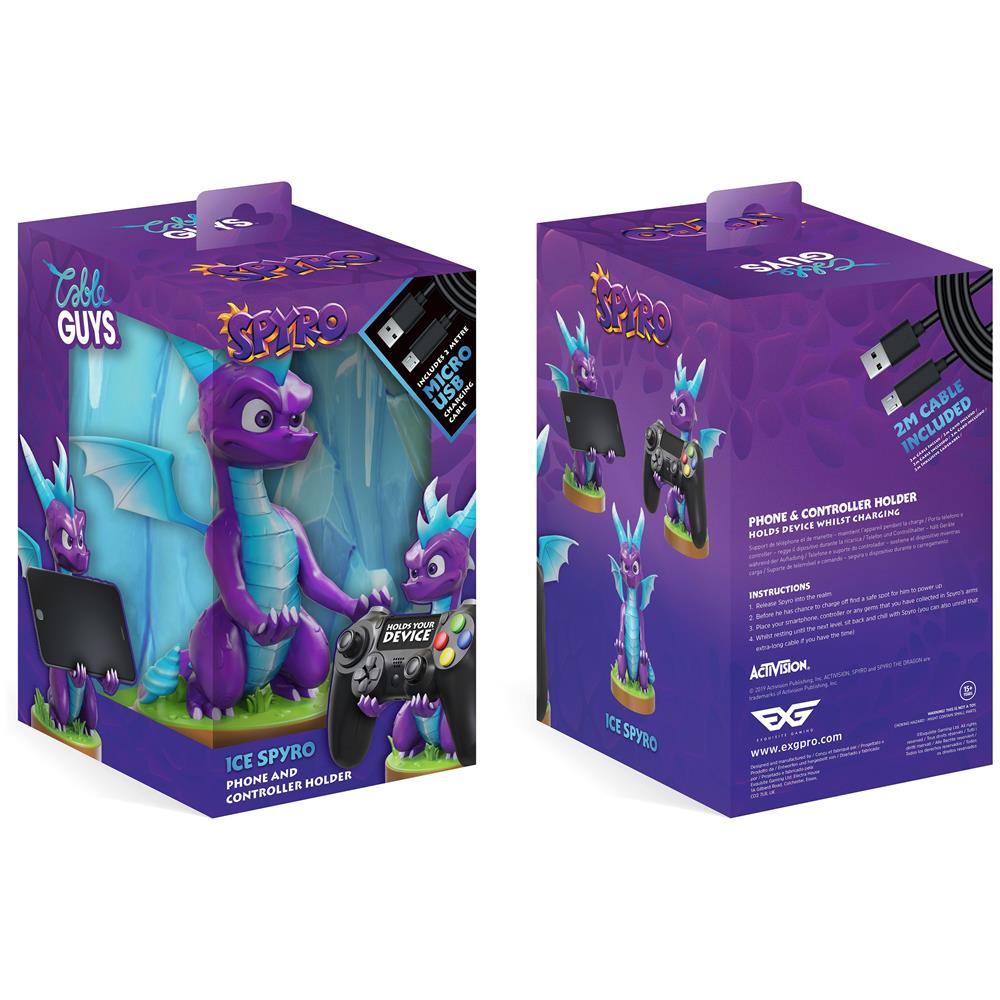 Supporto per Smartphone o Joystick Cable Guy Spyro Ice CGCRSP300147 con Cavo USB - Micro USB di 2 mt - Foto 7