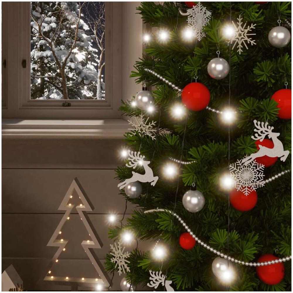 Luci Solari Fatate 5 pz 5x200 LED Bianco Freddo Interni Esterni - Foto 3